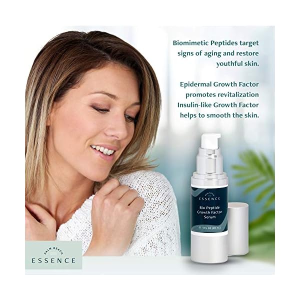 Bio Peptide Growth Factor Serum Anti-Aging Hyaluronic Acid Serum Improves Skin Firmness and Elasticity Minimizes Expression Lines and Skin Wrinkles Supports Thin Fragile Skin 30ml Morgen Airless Pump