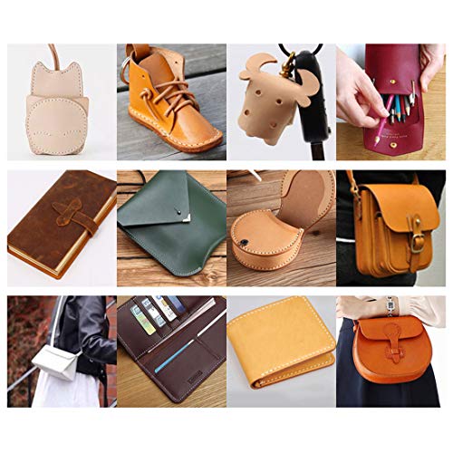 Bewerking Leer Vierkant 1,5 mm dik Vegetarisch gelooid leer Afgewerkt volnerf Koeienhuid Leer Ambachten Naaien… - Afbeelding 7