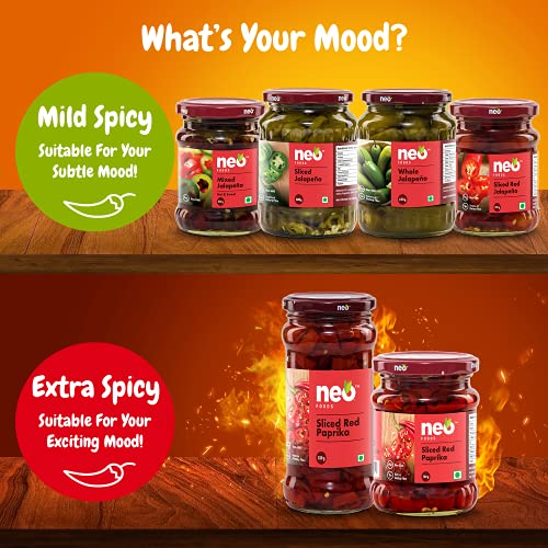 Image of Neo Sliced Red Paprika 3 Kg Tin I Ready-to-Eat Fibre-Rich Topping for Snacks and Salads I Enjoy as Topping for Pizza, Salad, Burger and Sandwich I Mix in Your Cheese dip for Spicy Touch I