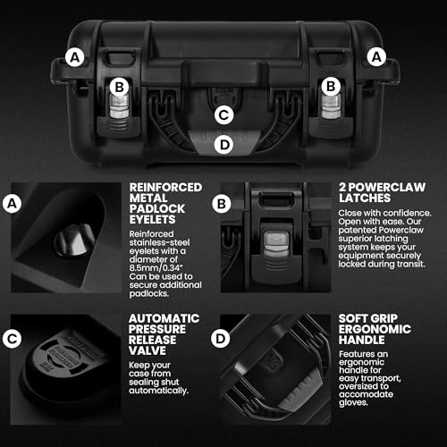 Image of NANUK 915 Empty Hard Case, IP67 Waterproof, Dustproof and Impact Resistant, 13.8 inch x 9.3 inch x 6.2 inch - Rugged Construction for Ultimate Protection, Made in Canada - Black