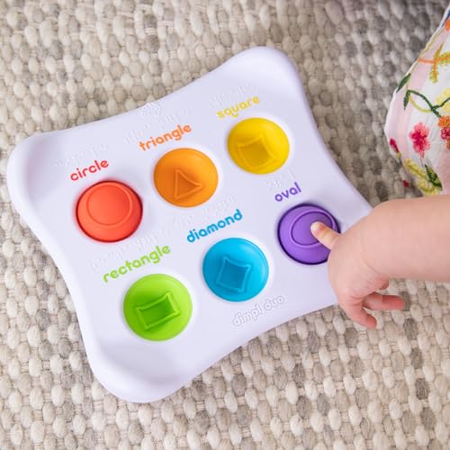 Image of Fat Brain Toys Dimpl Duo, Early Learning Sensory Toy for Babies 1 Year+ & Toddlers, Interactive Baby Toys with Braille, Fidget Toys