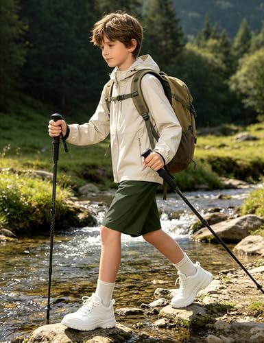 Image of Somaibo Boys Athletic Shorts Youth Lightweight Quick Dry Outdoor Cargo Short with Pockets for Hiking Running 7-15Y
