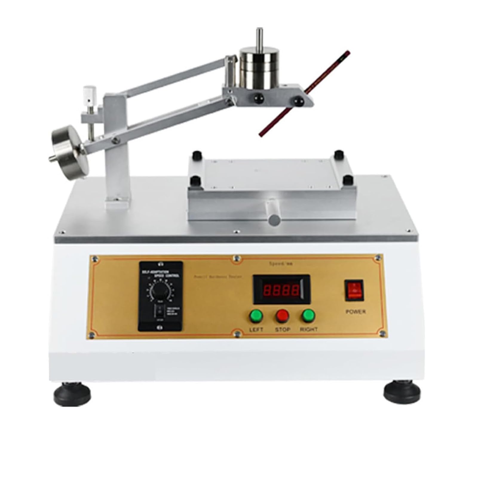 GYKOZY Electric Pencil Hardness Tester, Desktop Coating Surfaces Gauge, 500/750/1000g Weight Modes, Adjustable Speed 0-10 mm/s for Coating Research and Testing
