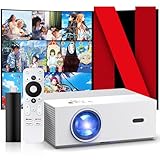 JOWLURK プロジェクター 家庭用 【令和7年4月新登場！30000LM・4K対応・オートフォーカス＆自動台形補正】1080P WiFi6瞬間接続 双方向Bluetooth5.4 ホームプロジェクター 小型 天井 高輝度HiFiスピーカー 300"大画面 50%ズーム機能 スマホ/パソコン/PS4/PS5ゲーム機/DVD接続可 プレゼント（M8）