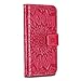 Produktbild Bravoday Galaxy J5 Prime/On 5 Hülle, Premium Leder Tasche Flip Wallet Case [Standfunktion][Kartenfächern] Schutzhülle Brieftasche Handyhülle für Galaxy J5 Prime/On 5, Rot