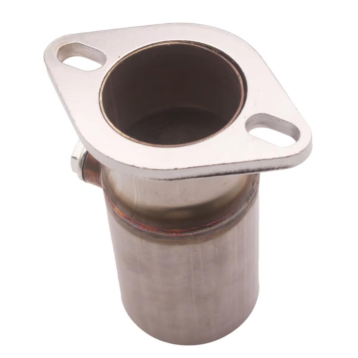 Auto Tubo Scarico Acciaio Tubi In Acciaio Inox Da 3" A Flangia Riduttrice A 2 Bulloni Da 2,5" Con Tappo O2 Scarico Downpipe