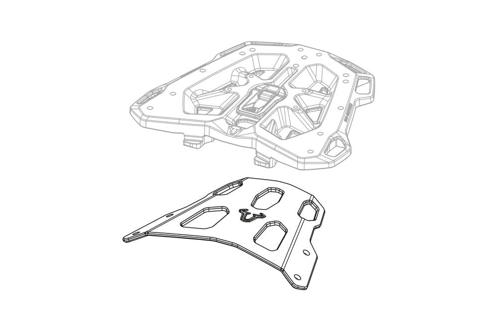 SWMO 72241509 Street Rack Portapacchi Compatibile/Ricambio Nero Kawasaki Z650RS (21-)/ 50th Anniv (22-).