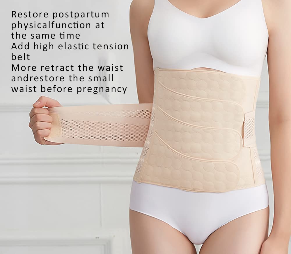Postparto Mujeres Cinturón de Vientre Cinturón de Soporte de Maternidad Abdominoplastia Prenda de compresión Entrega Natural de Mujeres Embarazadas Cinturón de cesárea Banda Abdominal (Skin Colour L)