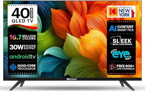 Image of Kodak 100 cm (40 inches) 9XPRO Series Full HD Certified Android LED TV 409X5061 (Black)