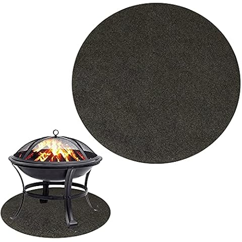 Fire Mat, Reusable Gas Grill Mat Carpet Protection BBQ Fireproof Mat Heat Water Resistant Mat Non-Slip for Backyard Outdoor Deck Patio Camping Fire Pit (27") Cover