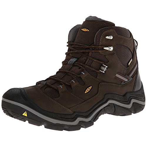 KEEN Men's Durand Waterproof Mid Wide Hiking Boot, Cascade Brown/Gargoyle, 13 W US