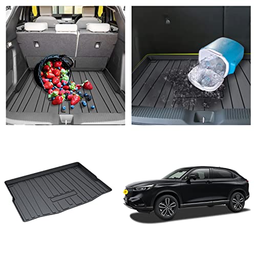 CDEFG Compatible avec Honda HRV 2022 2023 HR-V Tapis de Coffre, HRV Bac de Protection Antiderapant De Cargaison Imperméable Plancher Résistant Rayures Plateau Trunk pour Voiture HRV 2022 Accessoire Cover