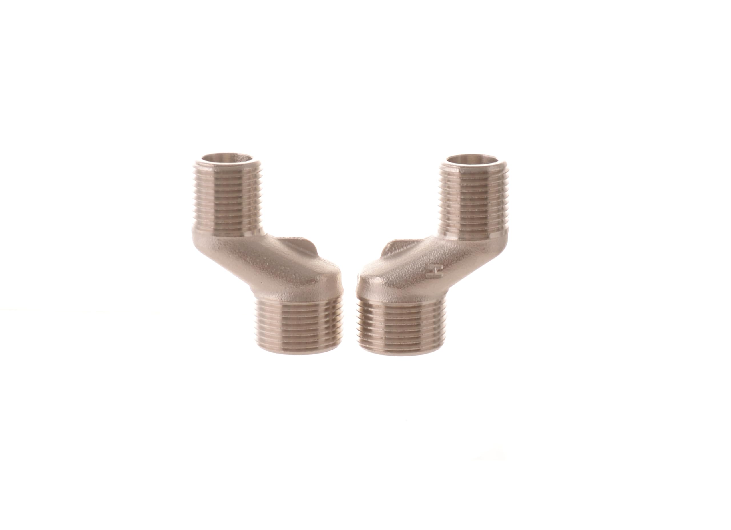 2 Stück S-Anschluss 1/2 x 3/4 Zoll, 20 mm Exzenter aus Messing | Für Wandarmaturen in Bad Dusche Küche und Badewanne