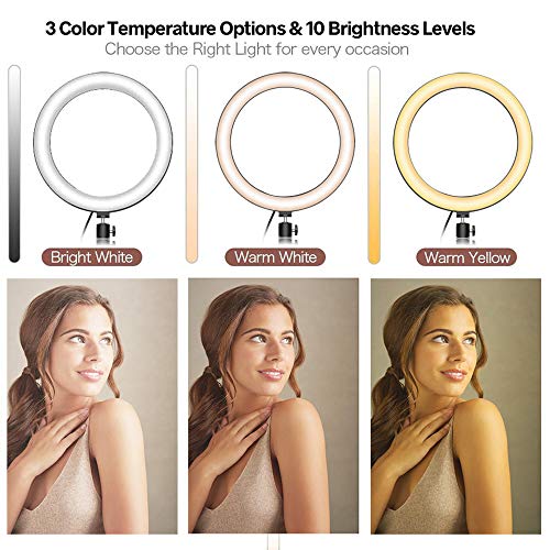 Andoer Anel de Luz de 15,2 cm de Selfie Regulável 3 Cores Rotativas 360 Luzes de Transmissão USB par