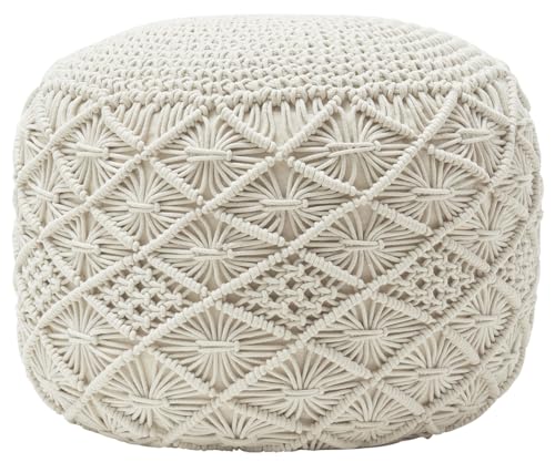 Ornavo Home Pouf Ottoman Foot Rest - 100% Cotton Pouffe
