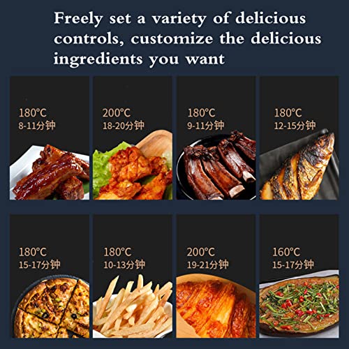 1400W 8L Smart Air Fryer Ölfrei, Haushaltsmultifunktions-Digitale Luft-Fritteuse, Restaurantausrüstungen Hohe Kapazität… – Bild 3