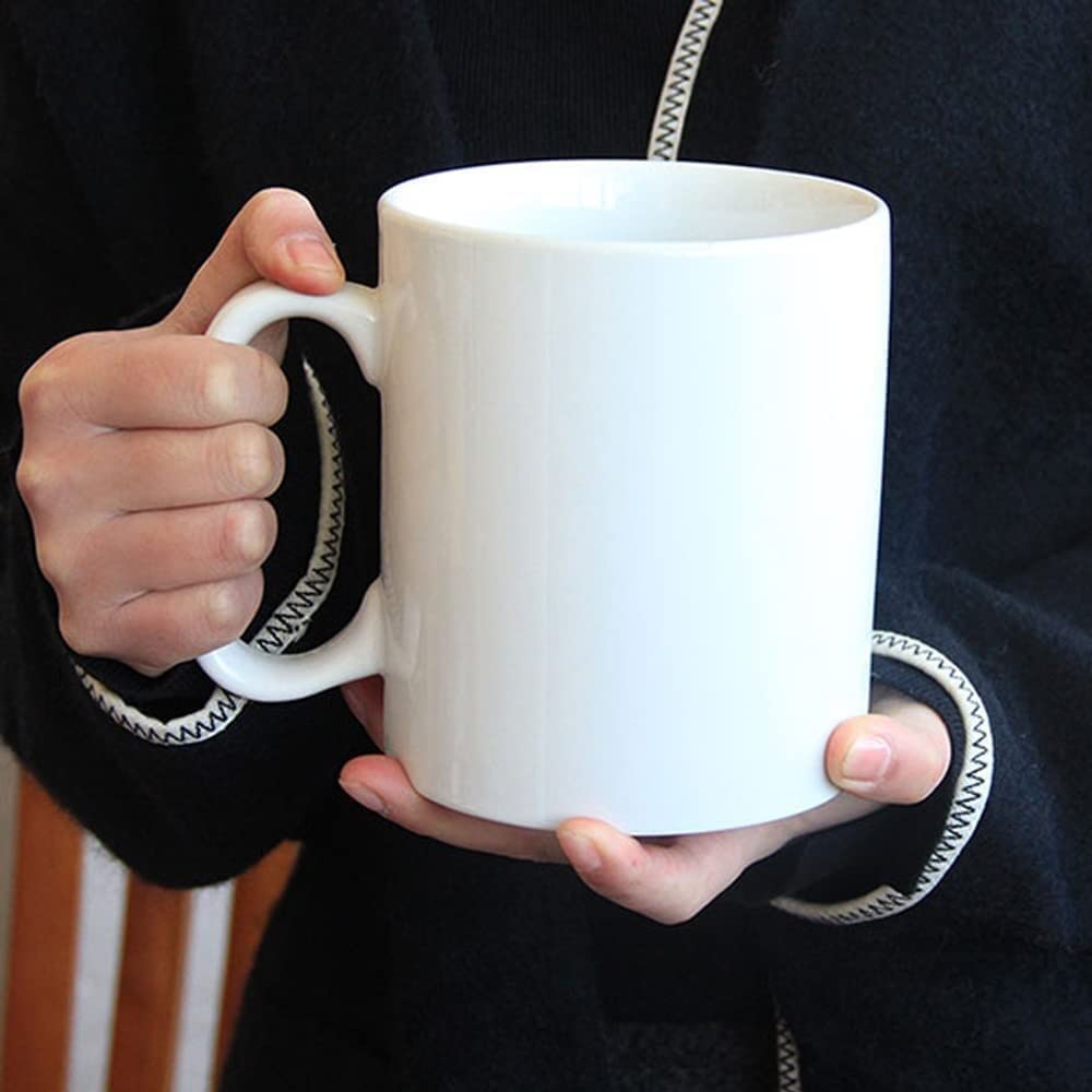 CFLNYC 1000ml Mug, Extra Large Ceramic Mug, Simple Pure White Office  Drinking Cup, 33.8oz Large Tall Coffee Cup with Handle (Color : White, Size  : ...