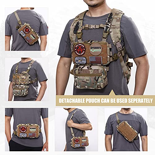 ATZB Tactical Chest Rig 1000D Laser Molle Military Chest Rig EDC EMT