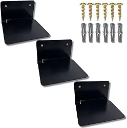 Kit 2 Prateleiras Invisíveis Suporte Para Livros Efeito Flutuante Organização Biblioteca (Preto)