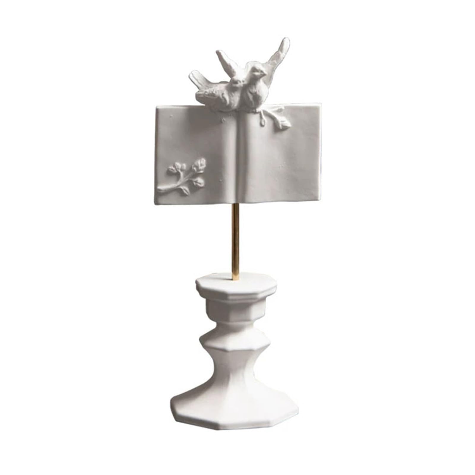 Stand di gioielli Vintage Bird Book Shape Gypsum Metal Earring Holder