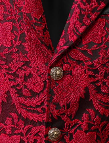 Image of VATPAVE Mens Victorian Suit Vest Steampunk Gothic Waistcoat