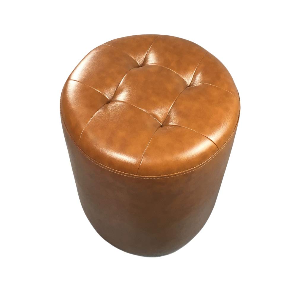 Pouf ottoman repose-pieds orange pour créer un coin lecture cosy