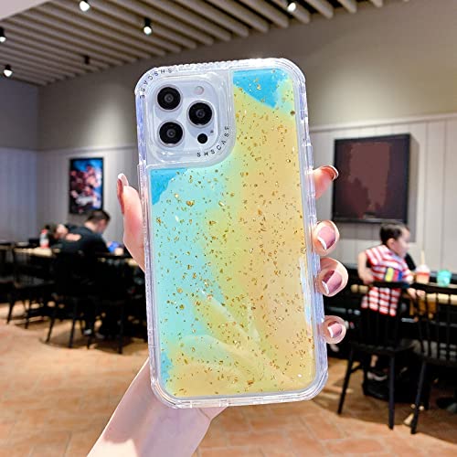 Coque iPhone 13 aquarelle feuille d'or chic pour vos sorties quotidiennes