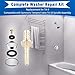 Enhon 2 Pack Washer Repair Kit Compatible with TA-9, Compatible with Symmons Temptrol Valve TA-10 Spindle Assembly, T-8 Cold Washer, T-7 Retainer, T-6 Hot Washers, T-5 Screw and T-11 Cap Gasket