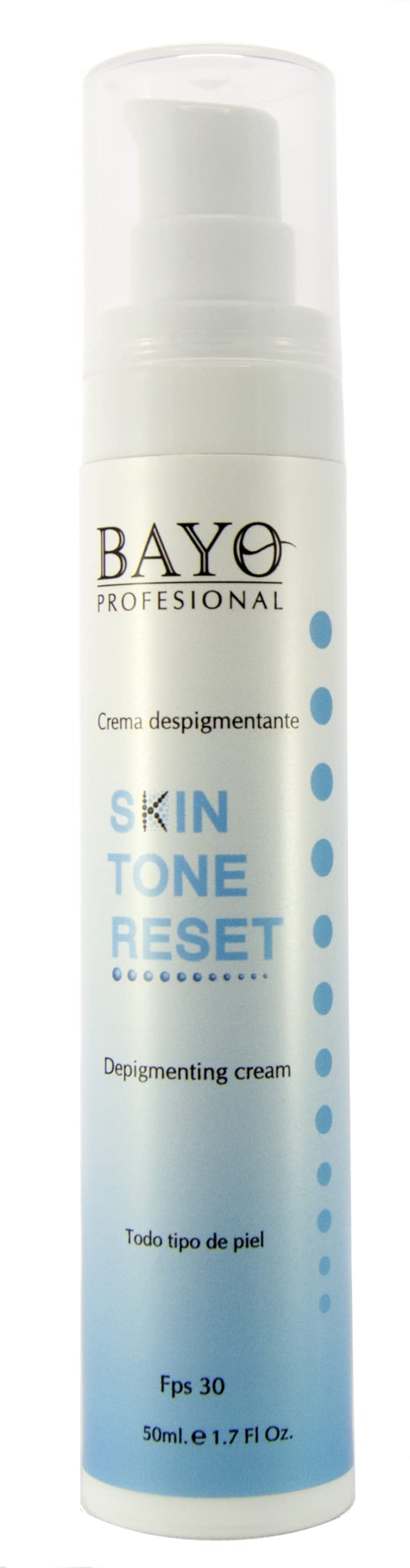 Crema Despigmentante, anti manchas, SKIN TONE RESET Bayo Profesional 50ml. Crema de día unifica el tono, aporta luminosidad, ataca y disminuye las manchas de la cara progresivamente.