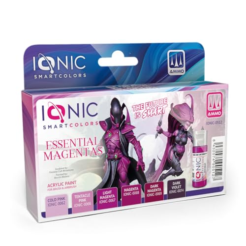 IONIC Magentas Essential Kit - Versatile Set of 6 Bottles of 20ml Colours from the Assortment
