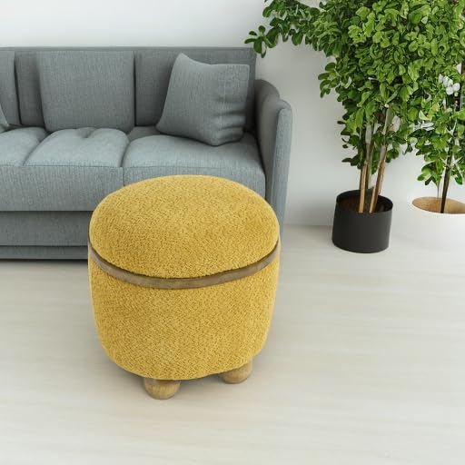 Amazon｜TEFUNE 楕円形 収納オットマン モダン 寝室 小さなラウンド