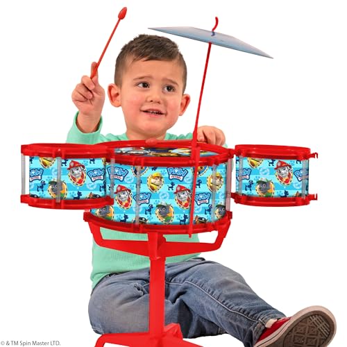 Hedstrom Large Drum Set - 3 Drums, 1 Cymbal, 2 Drum Sticks & Stand, PAW Patrol by Hedstrom - Image 4