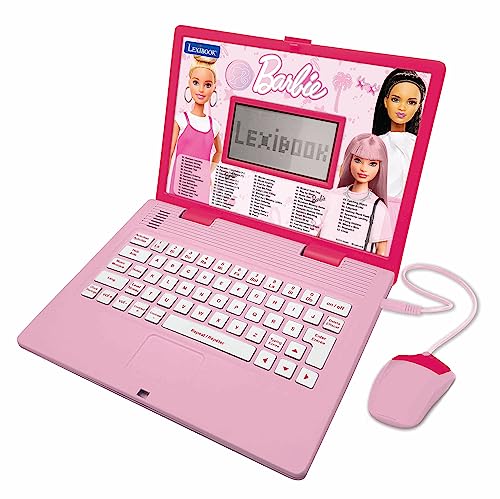 Lexibook, Barbie, Ordinateur éducatif bilingue FRANÇAIS/Anglais, Jouet pour Enfants avec 124 activités pour Apprendre, s'amuser et Jouer du Piano, Rose,...