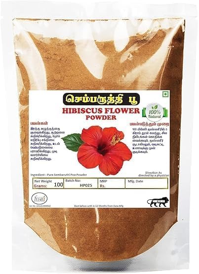 Hibiscus Flower Powder, for Face Pure & Natural,Ideal for Hair Mask and Face Pack- 100 G