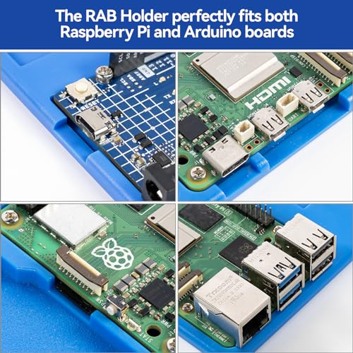 Image of SunFounder RAB Holder Breadboard Kit for Raspberry Pi Compatible with Arduino Uno R4 Minima /WiFi /Uno R3 /Mega R3, Raspberry Pi 5 4B 3B+ 3B 2 Model B and 400 830 Points Breadboard