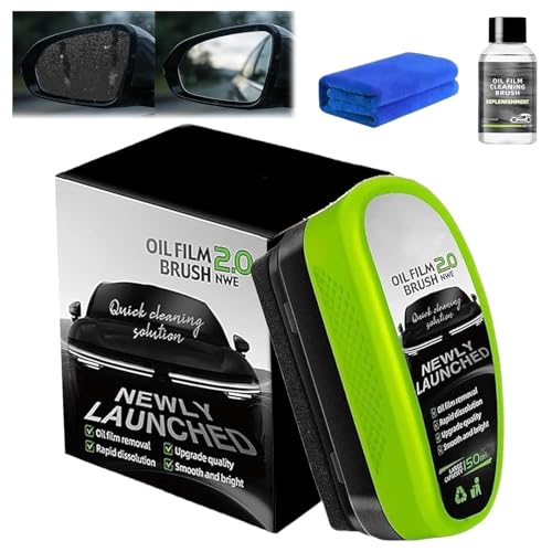 Clear Vision Glass Cleaner Clearvision Auto Scheibenreiniger 2026 Upgrade Oil Film Cleaning Brush ÖlfilmEntferner für Autoglas Prevents Rain and Fog für Car Glass Improves Clarity and Visibility
