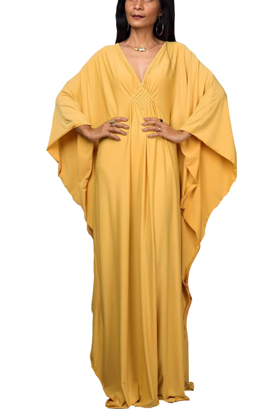 YouKD Wemen's Vestido largo estilo caftán bohemio, para la playa, talla única