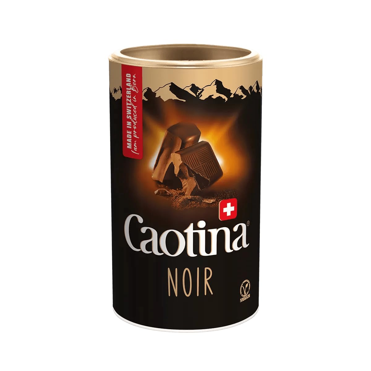 Caotina Hot Dark Chocolate Powder 450G (Dark Chocolate) | Black Cocoa Powder Suitable for Baking And Drinking | Authentic Swiss Chocolate Drink - imported by DFB