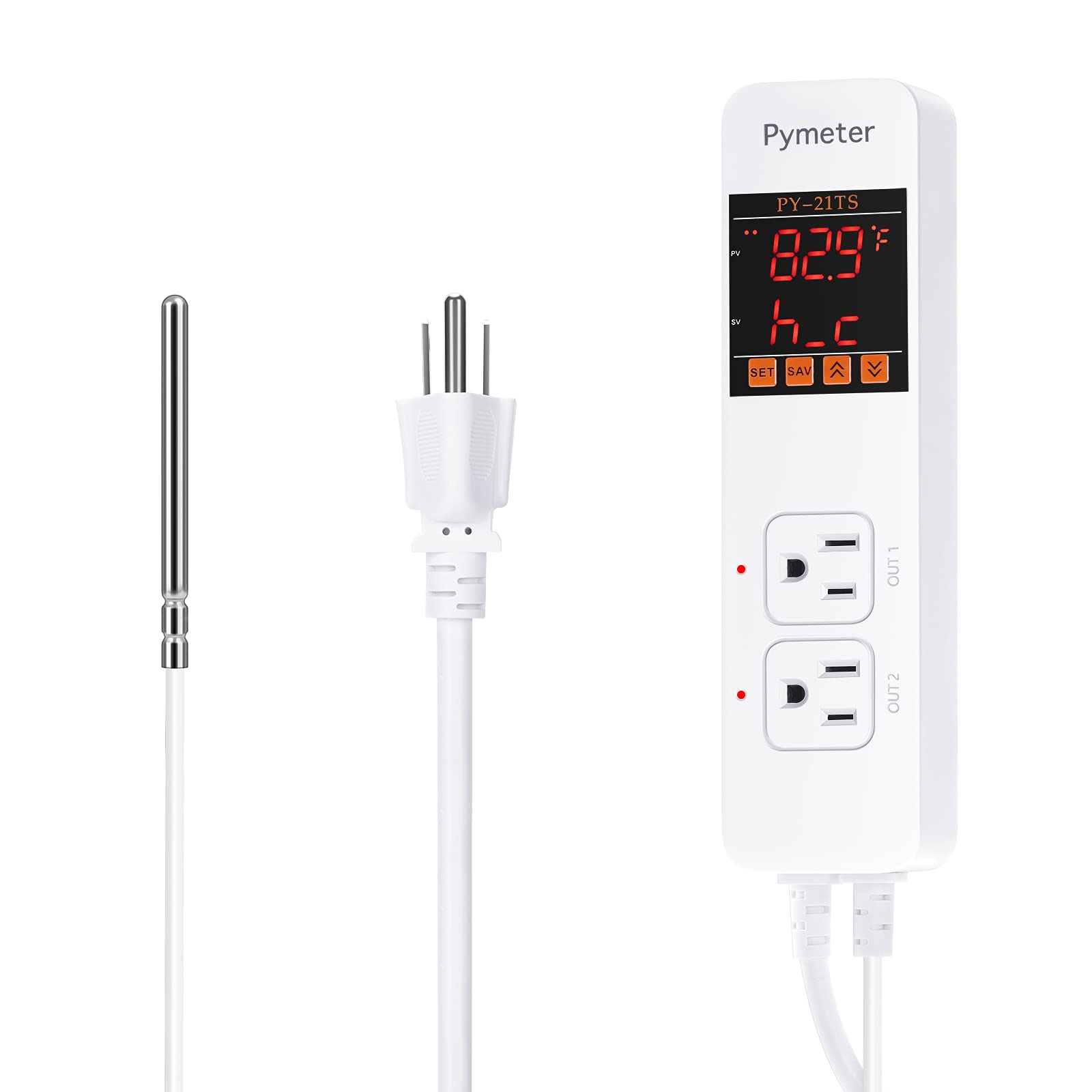 Attic Fan Thermostat Controller Temperature Switch Plug Outlet for Seedlings, Germination, Rooting, Greenhouse, Fermentation, Reptile, Terrarium Heating Mats