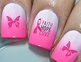Breast Cancer Awareness Water Slide Nail Art Decals Set #3 - Nail Salon Quality!