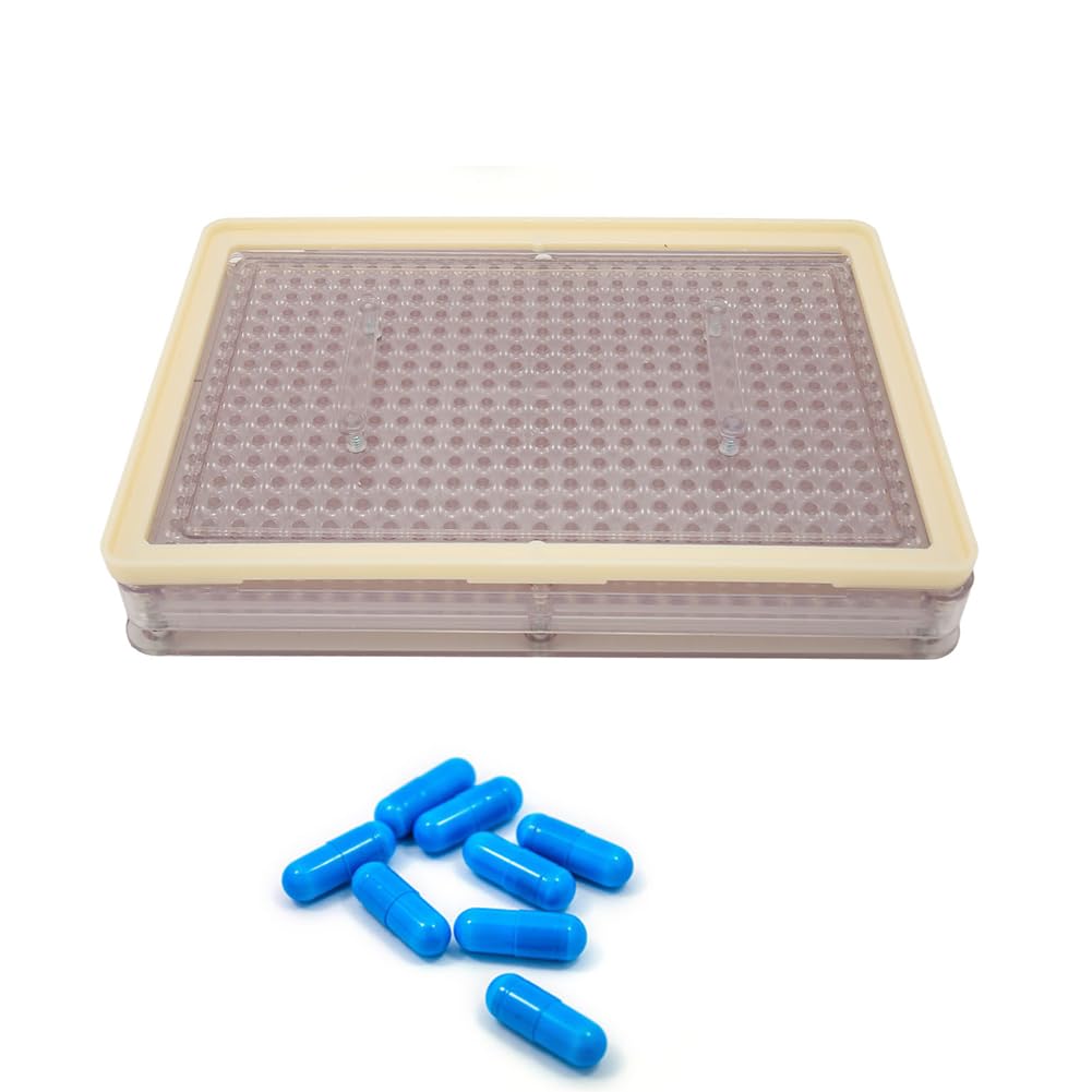 Größe 0 leere Kapselfüllplatte Kapselfüllplatte mit Löchern Kapselfüller Capsule Filler Kapselhalter Leerkapseln Kapselfüllmaschine Kapselautomat Kapselfüllhilfe leere Ge