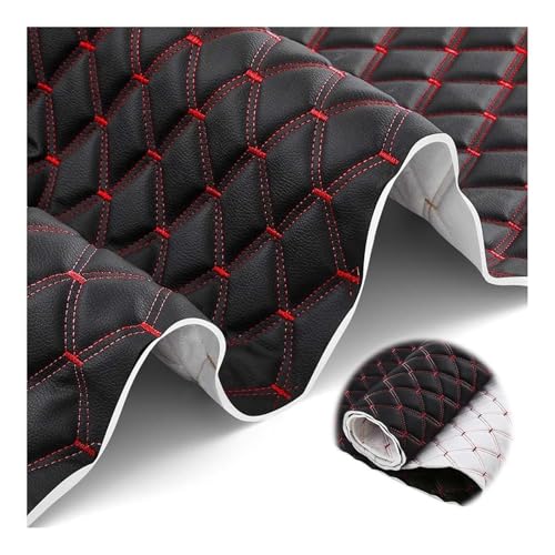 Simili cuir synthétique matelassé noir pour finitions soignées de meubles