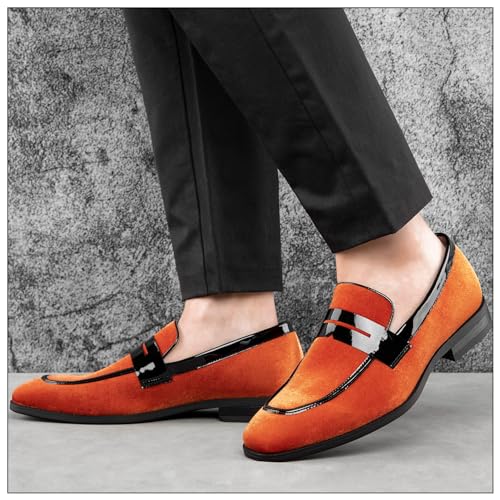 Image of JITAI Mens Velvet Loafers Dress Shoes Loafers for Men Tuxedo Suit Shoes