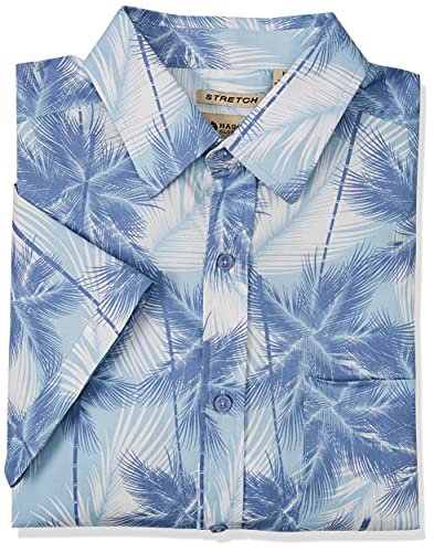 Haggar Men's Short Sleeve Micrographic Prints Woven Shirt,,