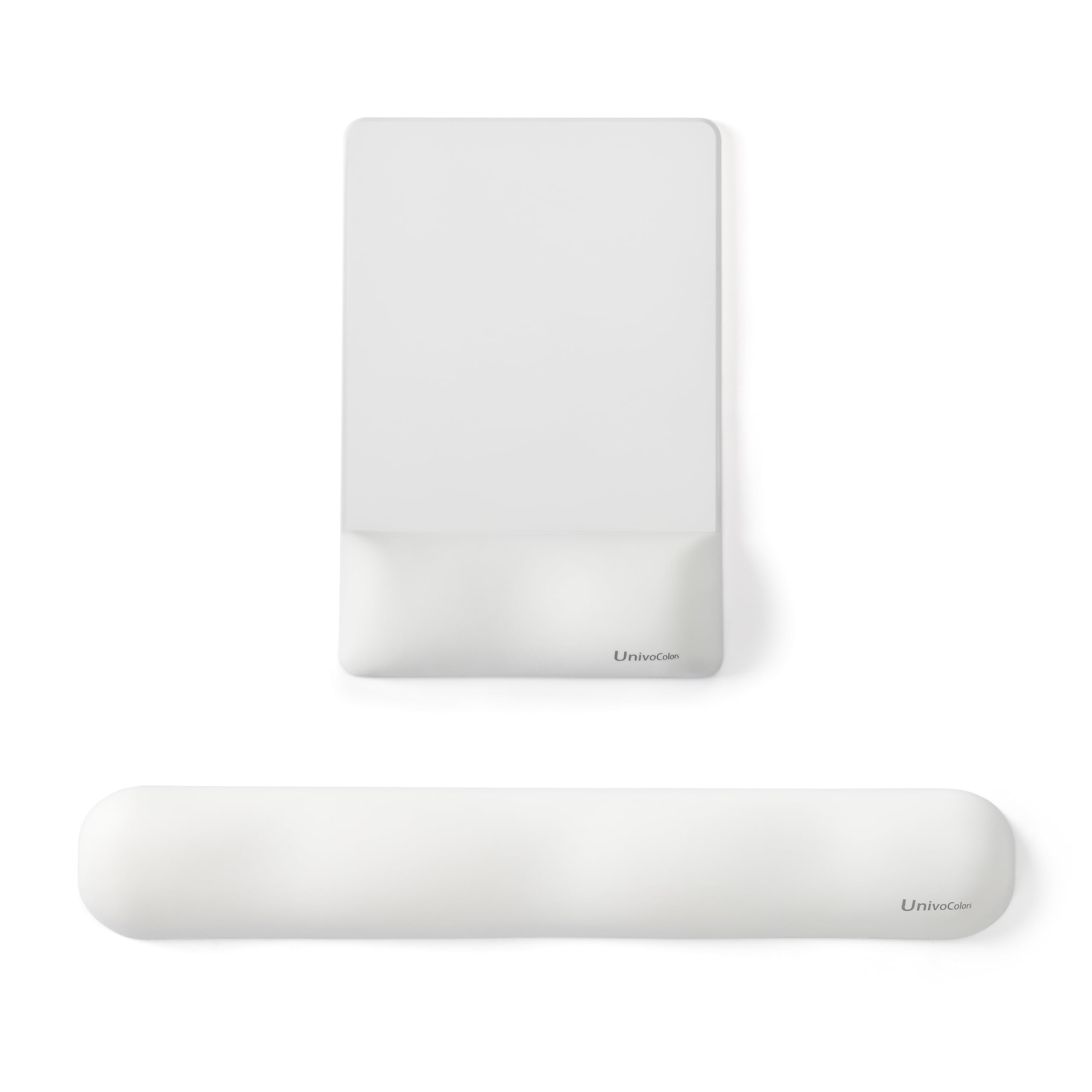 UnivoColors Design-Wave Set of Keyboad Wrist Rest & Mouce Pad,Artificial Sheepskin+Memory Foam+Ergonomic+Anti-Slip Gel, Resilience Support During Work