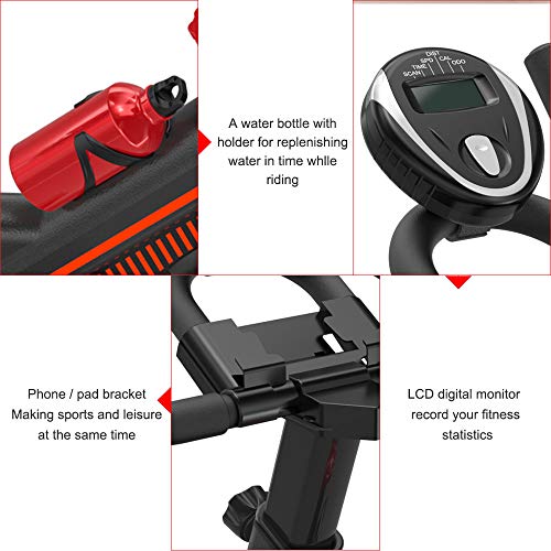 VIEWALL Adjustable Resistance Indoor Exercise Bike Stationary Cycling Bicycle Home Gym Health Workout Fitness Training with Comfortable Seat Cushion Heavy Flywheel Digital Monitor and iPad Mount - Home Fitness Guru VIEWALL Adjustable Resistance Indoor Exercise Bike Stationary Cycling Bicycle Home Gym Health Workout Fitness Training with Comfortable Seat Cushion Heavy Flywheel Digital Monitor and iPad Mount - Image 7