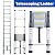 16.4ft Aluminum Extension Telescoping Ladder 13 Steps Heavy Duty Ladder 330lbs Max Load Capacity, Portable DIY Telescopic Ladder with Safety Locking Mechanism and Non-Slip Rubber Feet