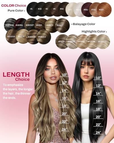 Image of Moresoo 20 inch Real Human Hair Clip in Extensions Dark Ash Brown Seamless