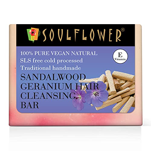 Image of Soulflower Shampoo Bar Sandalwood And Geranium, 150g