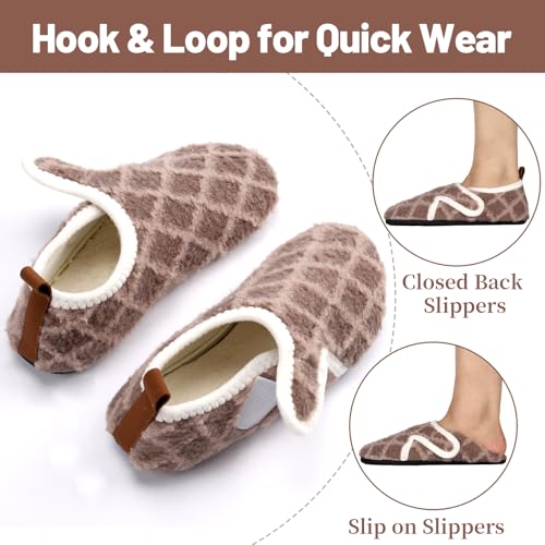 Image of Ibeauti Women Mens House Slippers Lightweight Comfy Barefoot Slipper Socks Rubber Sole House Shoes for Indoor /Outdoor Bedroom Travel
